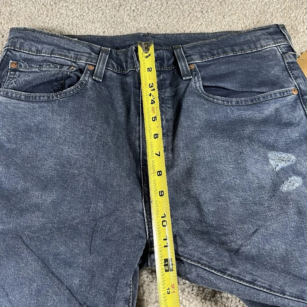 Levis 512 Slim Taper Mens DISTRESSED Denim STRETCH Jeans 34x34 FIT 34x33 NWT